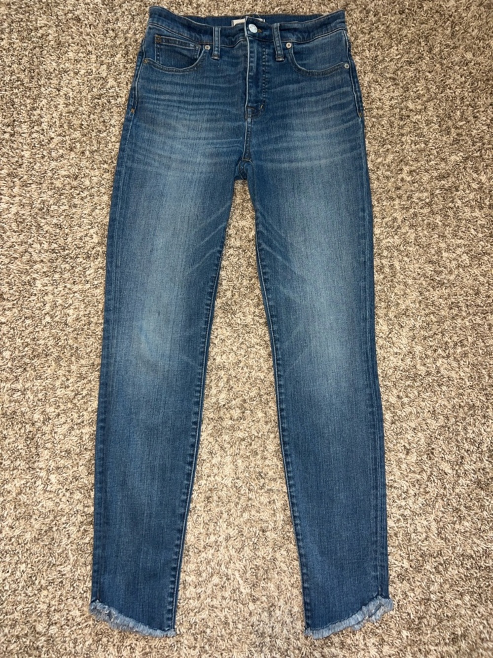 Madewell The Perfect Vintage Crop Jeans in Medium Blue Wash Sz 27 Tall